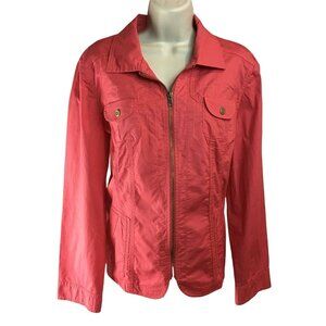 Womens Zip Up Jacket Pink Chicos 2 Lightweight  US Size L u